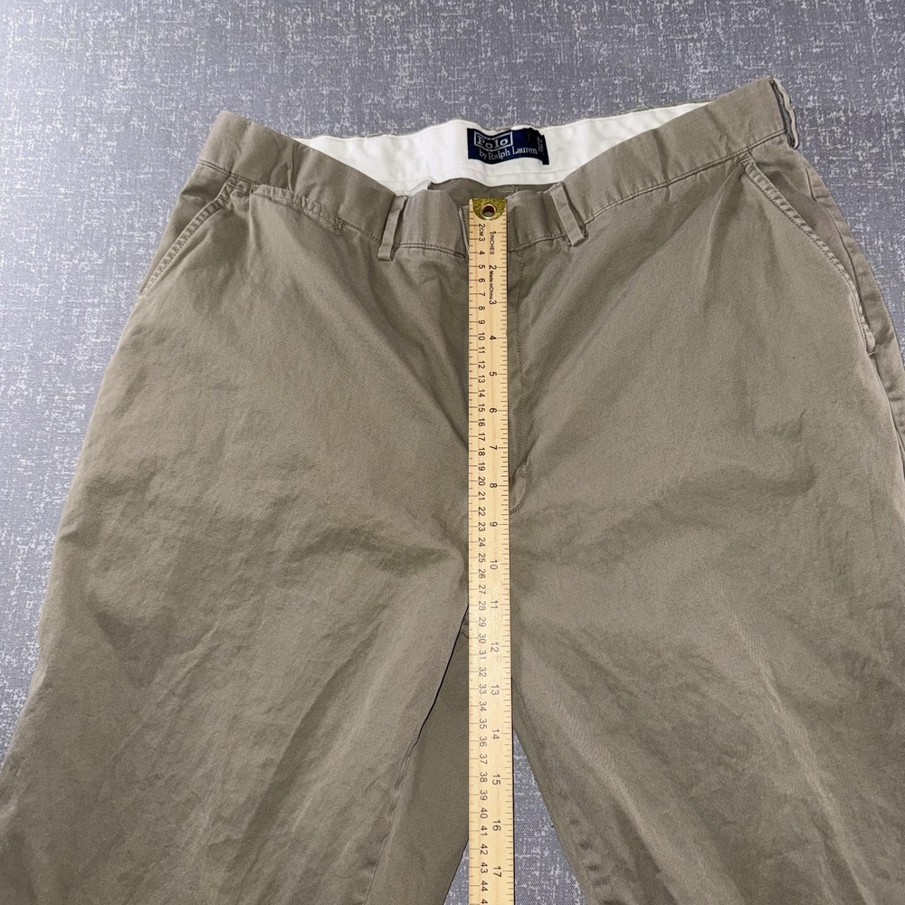 Polo Ralph Lauren Pants Mens 36x31 Beige Chino Straight Leg Flat Front Classic - Picture 3 of 9